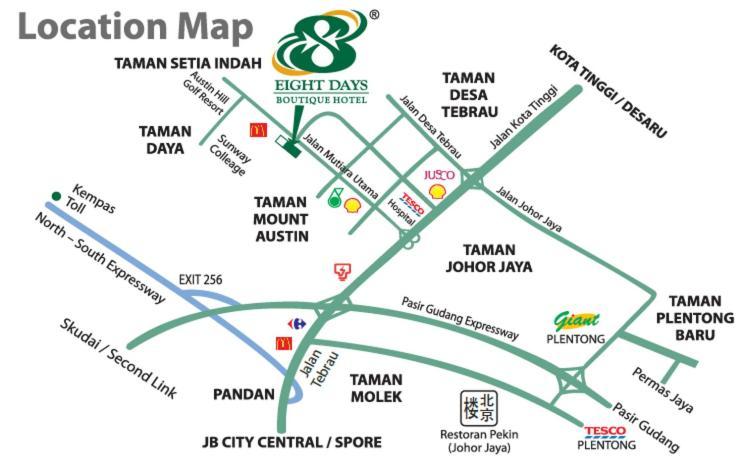 Eight Days Boutique Hotel - Mount Austin Johor Bahru Bagian luar foto